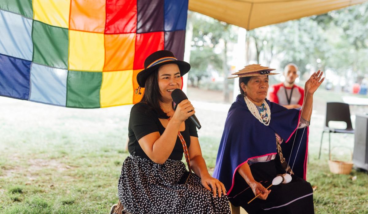 Fotografía del Círculo de palabra con el Consejo Ancestral Willka Yaku