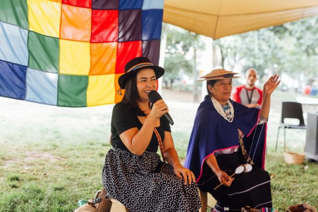 Fotografía del Círculo de palabra con el Consejo Ancestral Willka Yaku